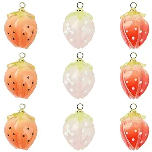 12Pcs 3 Colors Heat Shrink Plastic Enamel Pendants