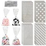 100Pcs 4 Styles Rectangle Plastic Candy Bags