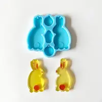 Rabbit & Flat Round Pendant Silicone Molds