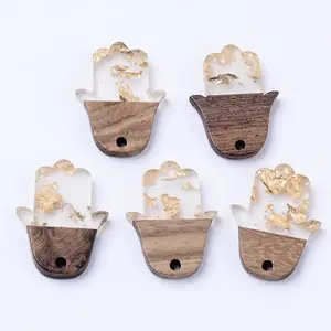 Resin & Walnut Wood Pendants