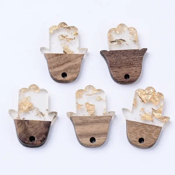 Resin & Walnut Wood Pendants