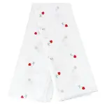 Cotton Embroidered Wavy Edge Flower Eyelet Lace Fabric