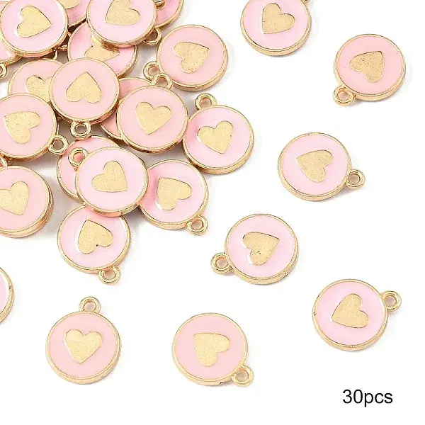30Pcs Alloy Enamel Charms