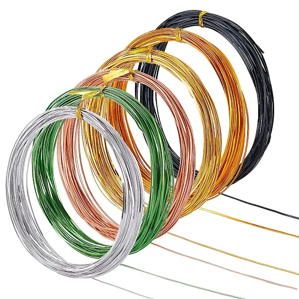 6 Roll 6 Colors 10M Flat Aluminum Wire