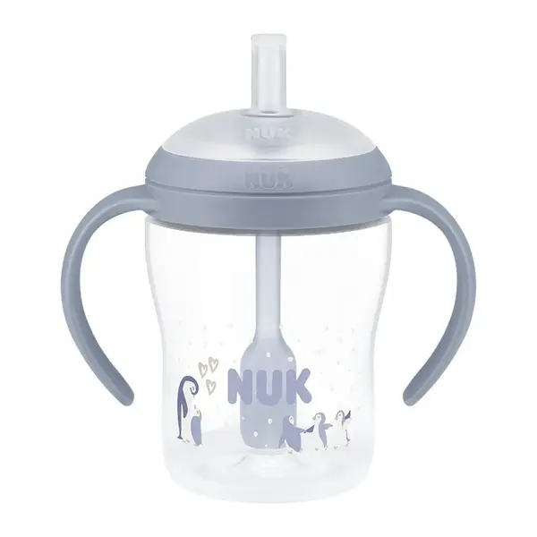 NUK Perfect Match Láhev na učení s brčkem 8m+ 150 ml 1 ks pengu