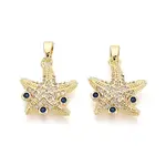 Brass Micro Pave Cubic Zirconia Pendants