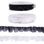 2Rolls 2 Colors Floral Polyester Lace Ribbon