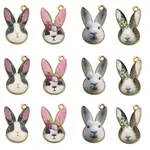 40Pcs 4 Styles Alloy Enamel Pendants