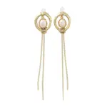 Natural Pearl Tassel Stud Earrings
