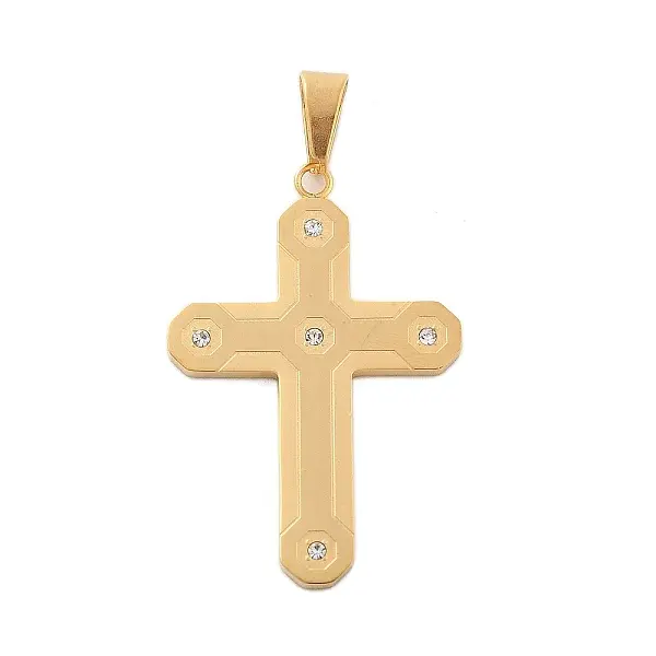 304 Stainless Steel Rhinestone Pendants