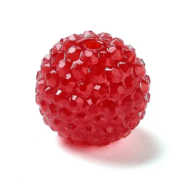 Chunky Resin Rhinestone Bubblegum Ball Beads