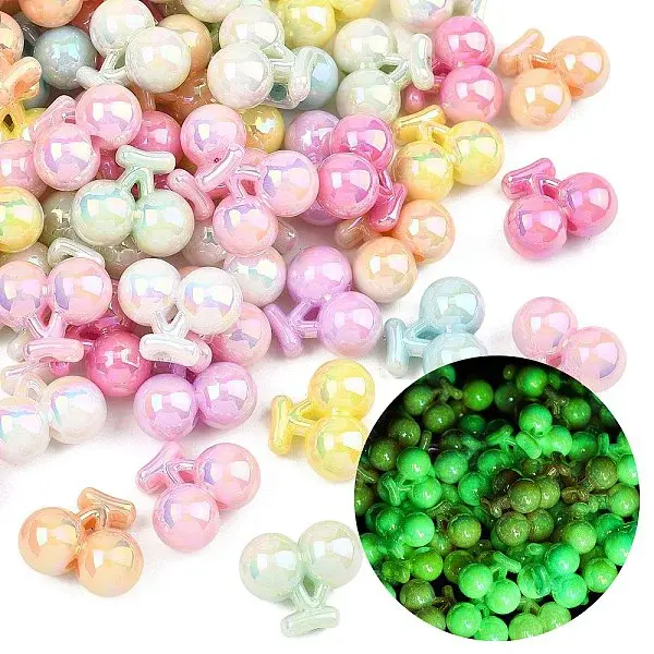Luminous UV Plating Opaque Acrylic Beads
