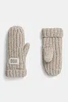 Dětské rukavice s příměsí vlny UGG CHUNKY MITTEN béžová barva, 100030