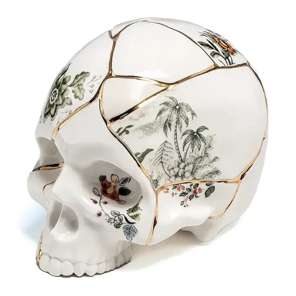 Dekorativní figurka Seletti Kintsugi Skull více barev