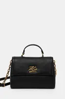 Kožená kabelka Karl Lagerfeld černá barva, A1W30170