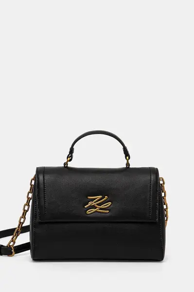 Kožená kabelka Karl Lagerfeld černá barva, A1W30170