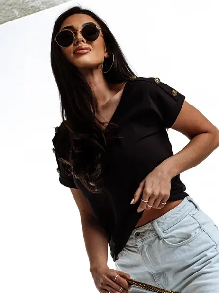 Edoti Fashionable women's blouse LL