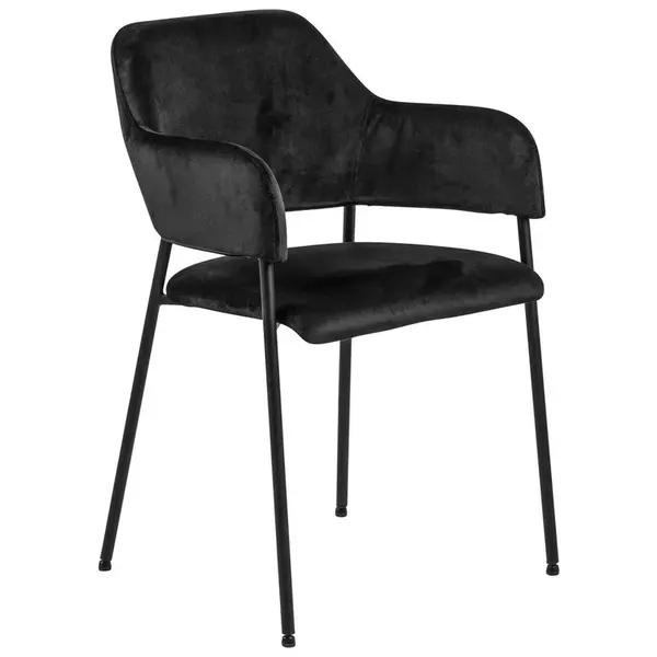 P & B ŽIDLE S PODRUČKAMI, ocel, samet, černá