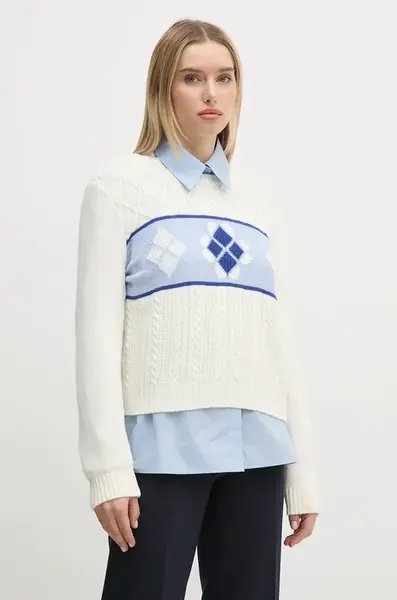 Svetr z vlněné směsi United Colors of Benetton