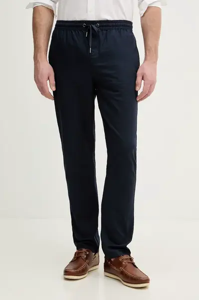 Nohavice s prímesou ľanu U.S. Polo Assn. LINEN BLEND DRAWSTRING