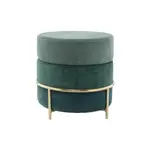 TABURET, kov, textil, kompozitní dřevo, 48,5/46/48,5 cm