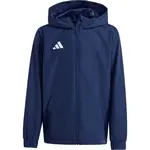 adidas ENTRADA 26 ALL WEATHER JACKET JR Juniorská futbalová bunda, tmavo modrá, veľkosť