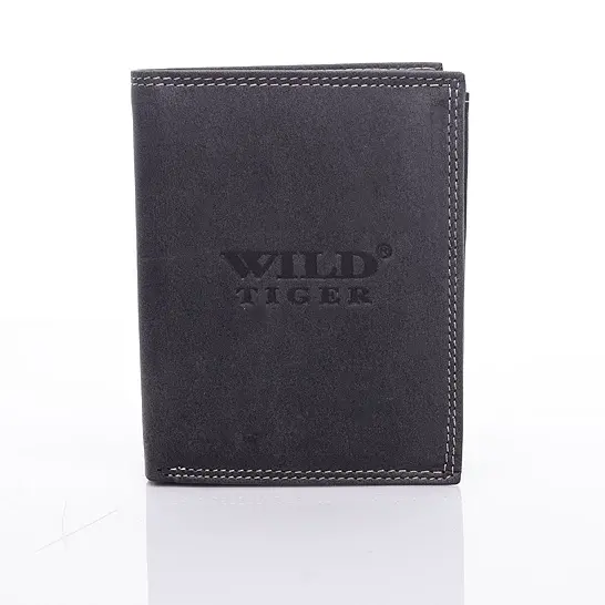 Pánská kožená peněženka černá - Wild Piotr