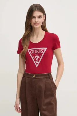 Tričko Guess vínová barva, W5RI11 J1314