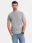 Ombre Cotton t-shirt printed on chest and back - gray