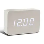 LED hodiny Gingko Design Brick White Click Clock