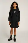 Dívčí šaty Calvin Klein Jeans černá barva, mini, IG0IG02773
