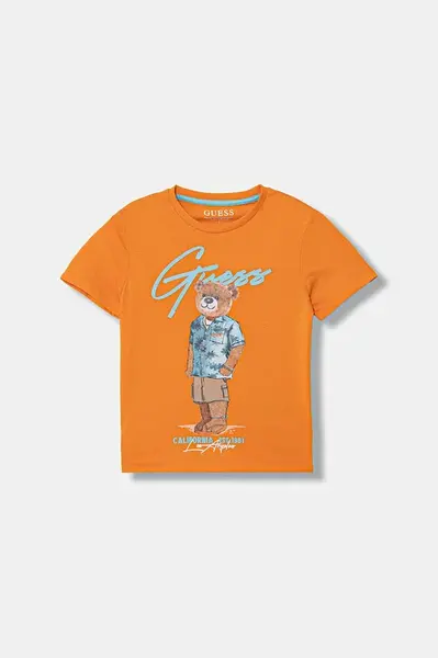 Dětské bavlněné tričko Guess