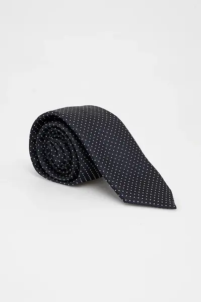 Kravata s hedvábím HUGO Tie 6 cm tmavomodrá barva, 50520645