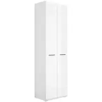 Hom`in SKŘÍŇ NA ODĚV, antracitová, bílá, vysoce lesklá bílá, 60/206,2/41,6 cm