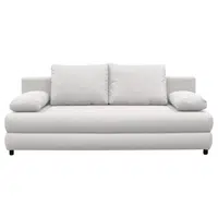 P & B ROZKLÁDACÍ POHOVKA, textil, bílá