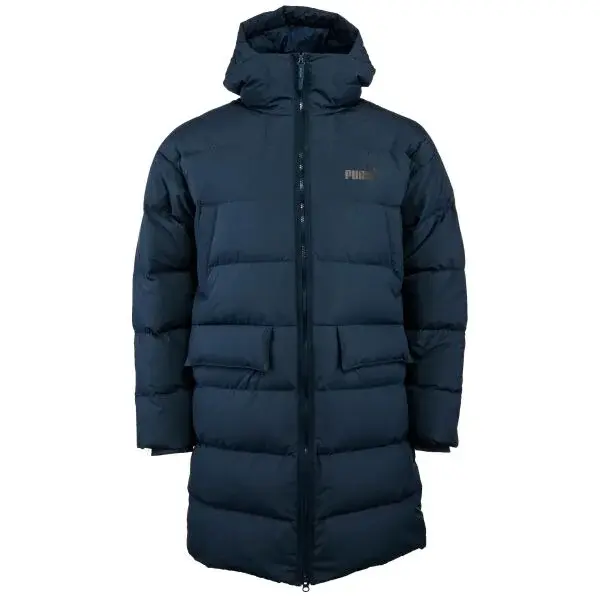 Puma PROTECTIVE HOODED DOWN COAT Pánska páperová bunda, tmavo modrá, veľkosť