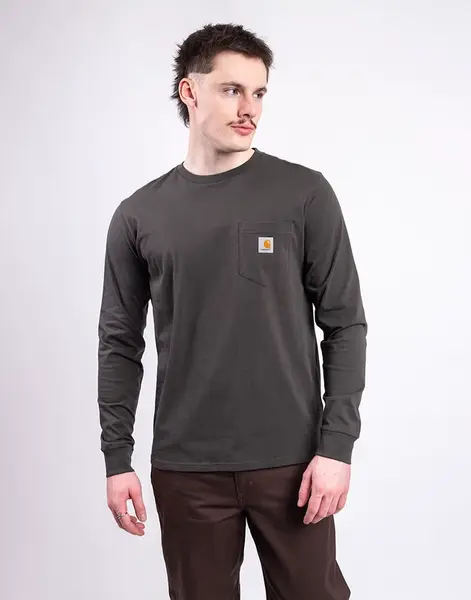 Tričko Carhartt WIP L/S Pocket T-Shirt Oxide Green