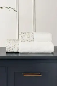 Dárková sada ručník a osuška MARY, 2 ks Bílá