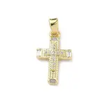 Brass Micro Pave Clear Cubic Zirconia Pendants