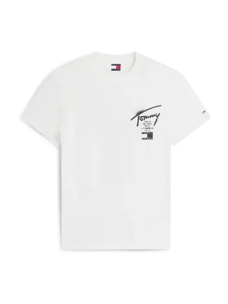 Tommy Jeans Tričko 'CITY'  čierna / biela