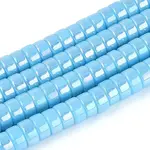 AB Color Plated Opaque Glass Beads Strands