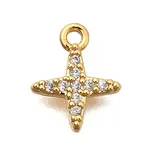 Brass Micro Pave Cubic Zirconia Charms