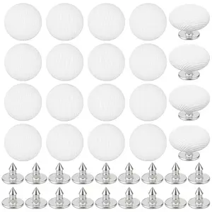 24Pcs Pure Cotton Covered Iron Buttons
