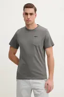 Bavlněné tričko Barbour hnědá barva