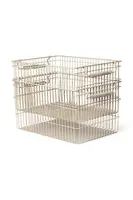 Úložný koš ferm LIVING Cala 2-pack béžová barva