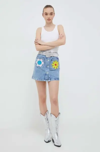 Džínová sukně Moschino Jeans mini, áčková