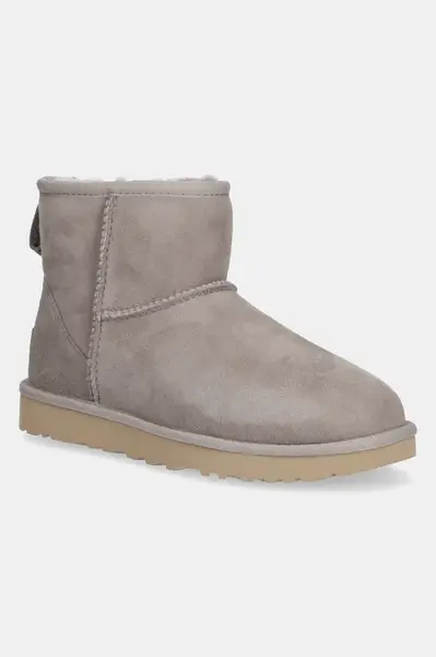 Semišové sněhule UGG Classic Mini II šedá barva, 1016222-CPF
