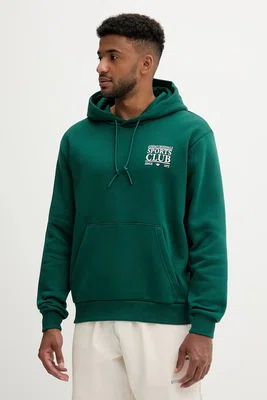 Bavlněná mikina adidas Originals Graphic Hoodie pánská, zelená barva, s kapucí, s potiskem, JX3059