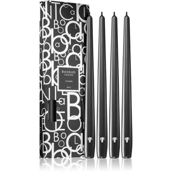 Baobab Collection Candela Black svíčka 4 ks