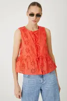 Bavlněná halenka Medicine dámská, oranžová barva